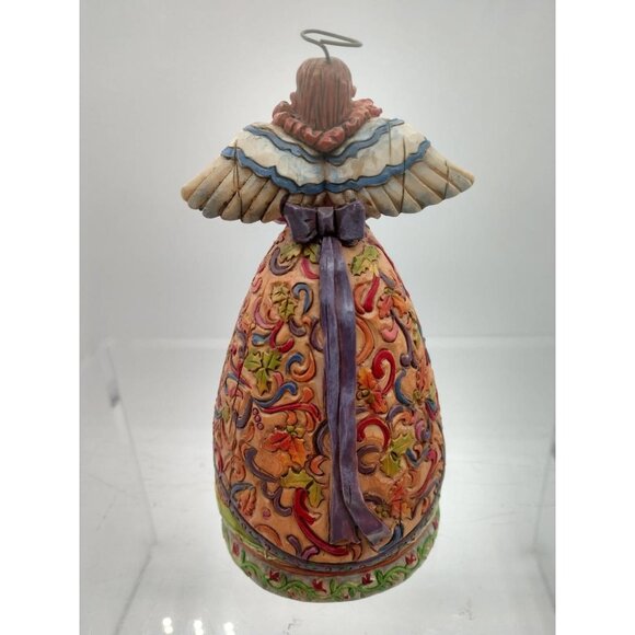 Jim Shore Heartwood Creek "Bountiful Angel" Figurine With Basket Of Fruit 400672 - Picture 2 of 5